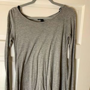 Oversized Flowy Grey Top